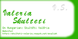 valeria skulteti business card